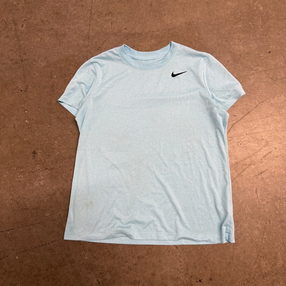 Nike Dri-FIT Mens Short‎ Sleeve Training T-Shirt Light Blue Heather Size S
